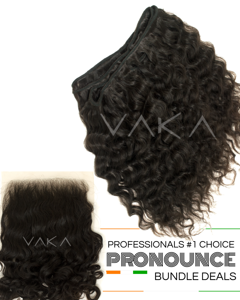Human Hair Bundles with Closure: Curly