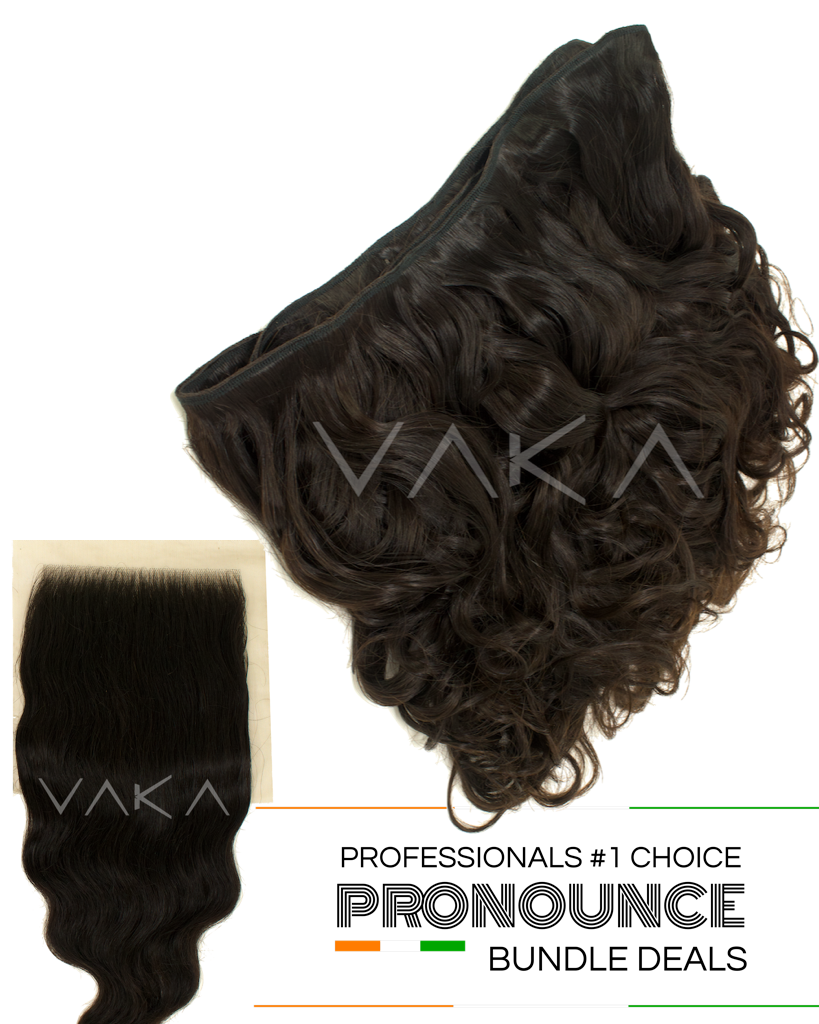 Human Hair Bundles with Closure: Body Wave