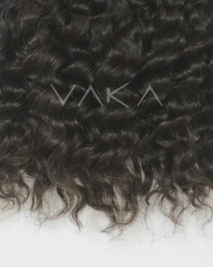 Curly hair weave
